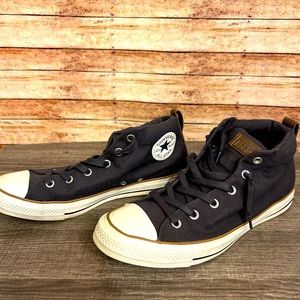 Men converse gray high top shoes size 10.5